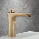 GobekUsa Antique Bronze Waterfall Bathroom Faucet with Hot & Cold Mixer Tap
