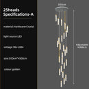 GobekUsa Crystal Ceiling Chandelier: Modern Nordic Design, Long Staircase Pendant Lamp
