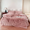 GobekUsa Deluxe Faux Rabbit Fur Bedding Set: Soft Velvet, Plush Warmth for Winter