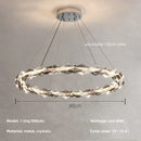 GobekUsa Crystal Chandelier Pendant Light - Dimmable Modern Luxury LED Chrome Luminaria