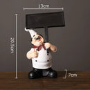 GobekUsa Bearded Chef Resin Figure Sculpture Modern Kitchen Desk Decor Ornaments