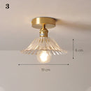 GobekUsa Glass Shade Pendant Ceiling Lamp for Kitchen Aisle Bedroom LED Lights Fixtures