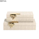 GobekUsa Gold-plated Woven Leather Jewelry Box: Exquisite Storage Jar for Dresser and Desk