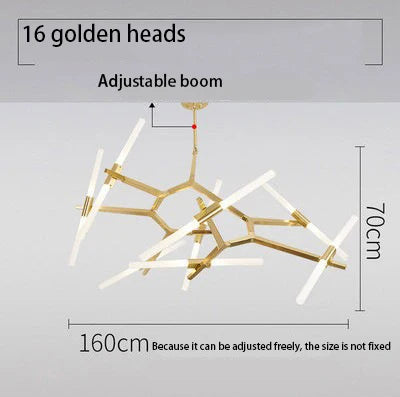 GobekUsa LED Chandelier: Modern Gold Black Ceiling Pendant for Kitchen Dining Living Bedroom, photo 8 of 20