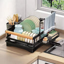GobekUsa Kitchen Sink Organizer Dish Drying Rack for Tableware Storage & Sponge Holder