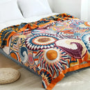 GobekUsa Japanese Cotton Gauze Boho Throw Blanket - Summer Cool Quilt for Beds and Sofas