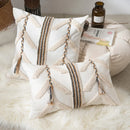 GobekUsa Beige Crochet Tufted Pillow Cover: Nordic Style Home Decor Cushion