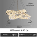 GobekUsa Golden Crystal Ring Chandelier: Luxury Gloss Ceiling Lighting for Modern Living Room