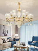 GobekUsa Elegant Crystal Chandelier LED Lights for Luxury Home Decor