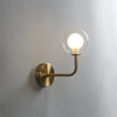 GobekUsa Glass Ball Metal Bend Wall Lamp for Living Room Bedroom, Nordic Retro Design