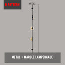 GobekUsa LED Marble Wall Lights - Black Metal Sconces for Living Room, Stairs & Aisle