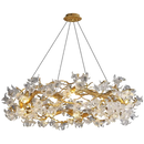 GobekUsa Kapok Flower Glass Crystal Chandelier for Living Room Dining Bedroom