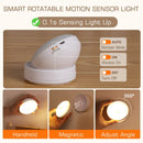 GobekUsa 360° Rotate Night Light USB Rechargeable Magnet Wall Lamp for Staircase Bedroom