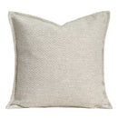 GobekUsa Cappuccino Tone Geometry Embroidery Luxury Pillowcase 45x45cm Cream Khaki Gray