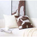 GobekUsa Convex Rings Geometry Jacquard Pillowcase Cappuccino Luxury Cushion Cover