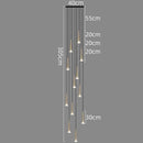 GobekUsa Crystal LED Chandelier: Luxury Pendant Light, Staircase Suspension Luminaire, Indoor Hanging Lamps