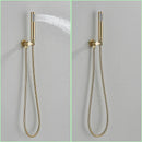 GobekUsa Brushed Gold Shower Faucet Set Wall Mount Rainfall Shower System