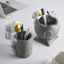 GobekUsa Astronaut Cosmonaut Pen Holder Figurines for Home Office Desk Decoration