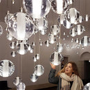 GobekUsa Crystal Ball LED Chandelier Pendant Light for Living Room Kitchen Lighting