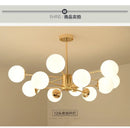 GobekUsa Adjustable Ball Glass Lustre Chandelier for Living, Dining, Bedroom Lighting