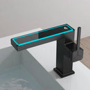 GobekUsa Gun Grey Digital Display Basin Faucet: Modern Black Bathroom Sink Tap with Temperature Display