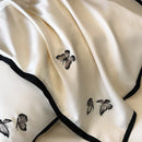 GobekUsa 600TC Egyptian Cotton Butterfly Embroidery Bedding Set: Duvet, Sheet, Pillowcases