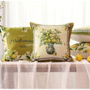 GobekUsa Lemon Print Chenille Cushion Cover 45x45cm - Waterproof Nordic DecorCase