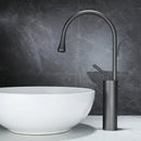 GobekUsa Brushed Gold Basin Faucet Hot Cold Swivel Sink Water Crane