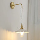 GobekUsa Ceramic LED Wall Lamp Pull Chain Bedroom Bathroom Mirror Light