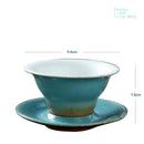 GobekUsa Ceramic Latte Coffee Cup and Saucer Set for Afternoon Tea and Breakfast