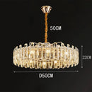 GobekUsa Crystal Chandelier Pendant Light for Living Room Dining Room Ceiling Lighting