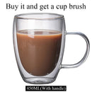 GobekUsa Double Wall Borosilicate Glass Mug Heat Resistant Tea Coffee Cup