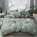 GobekUsa Cartoon Print Bedding Set: Breathable Duvet Cover, Bed Sheet, Pillowcases - Double & Single Sizes