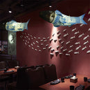 GobekUsa Bamboo Fish Pendant Light: Chinese Style Chandelier for Modern Living Room Decor