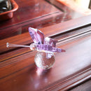 GobekUsa Crystal Butterfly Figurine Glass Paperweight Sculpture Christmas Decor Gift