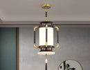 GobekUsa Chinese Lantern Chandelier: Classic Living Room Tea House Retro Lighting Fixtures