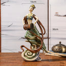 GobekUsa Chinese Goddess Fairy Sculpture Musical Instrument Home Decor Figurine