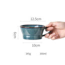 GobekUsa Beautiful Blue Ceramic Bowl Kiln Dinnerware Dish