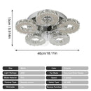 GobekUsa Crystal Luxury Ceiling Fan with LED Lamp Chandelier Smart Home Decor Fixtures
