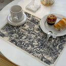 GobekUsa Cotton Linen Place Mat Set - Tableware Cushion for Kitchen Dining