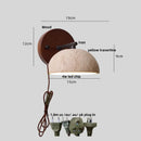 GobekUsa Canopy LED Wall Light Yellow Travertine Modern Iron Bedside Lamp