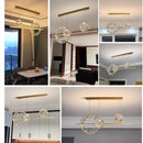GobekUsa Crystal Ring LED Chandelier for Restaurant Dining Room Coffee Shop