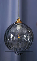 GobekUsa Glass Ball Pendant LED Chandelier for Bedroom Dining Room Kitchen