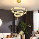 GobekUsa Crystal LED Chandelier for Kitchen Dining Room Duplex Villa Lighting Fixtures