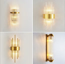 GobekUsa Crystal Wall Lamp: Elegant Golden LED Sconce for Bedroom, Living Room & Bathroom