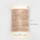 GobekUsa LED Button Switch Wall Light in Yellow Travertine White Glass - Modern Nordic Design