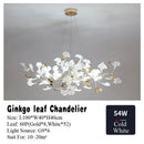 GobekUsa Ginkgo Leaf Chandelier LED Pendant Light for Living Dining Bedroom