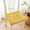GobekUsa Cartoon Embroidered Seat Cushion - Non Slip Dining Chair Pad for Home & Office