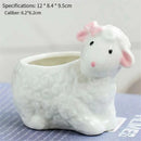 GobekUsa Animal Cartoon Ceramic Flowerpot for Nursery Planting - Cute Rabbit Elephant Sheep Octopus