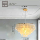 GobekUsa Gold Chrome Metal Shell Chandelier for Restaurant Living Room Hotel Hall